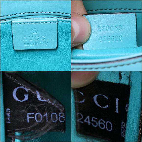 Gucci Emily Turquoise Calfskin Leather Crossbody and Shoulder Purse A4979 - Picture 2 of 10